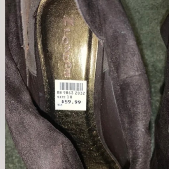 Z London size 10 women’s brown stiletto booties, new without box, suede - Picture 3 of 10